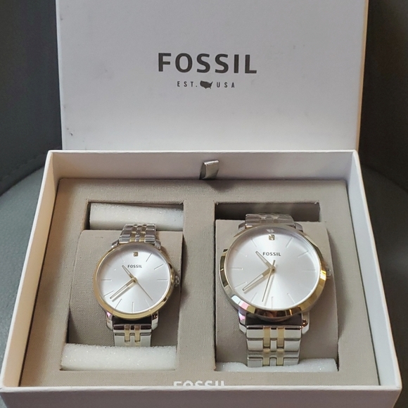 FOSSIL HIS&HERS⌚️ Brand New - Picture 1 of 5